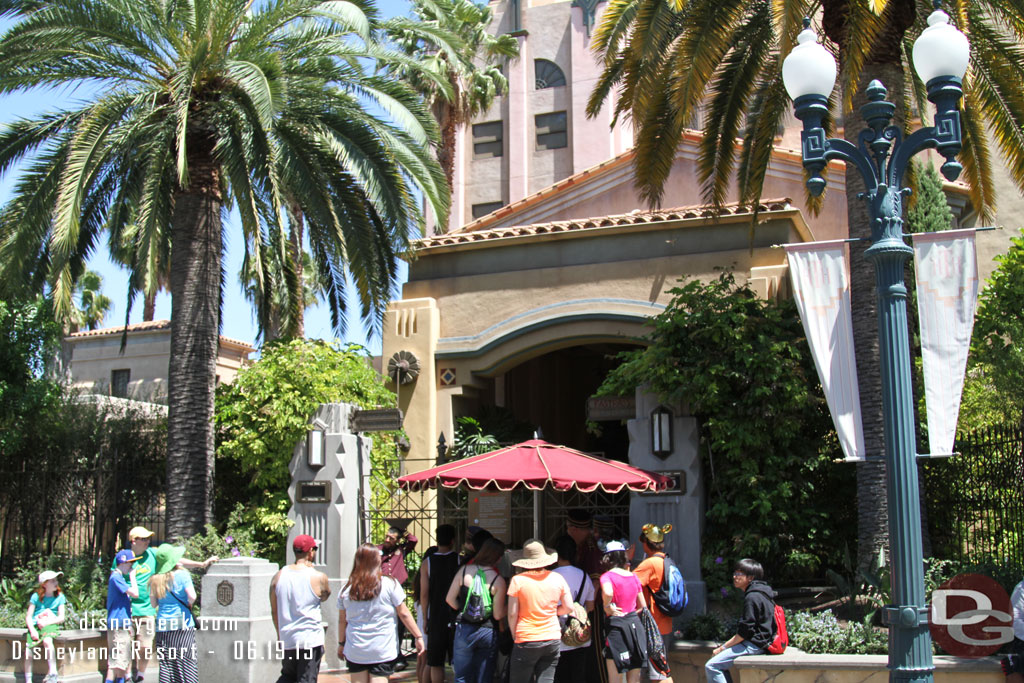 Tower of Terror was down as I passed by.  Later it was open and a 70 minute wait.