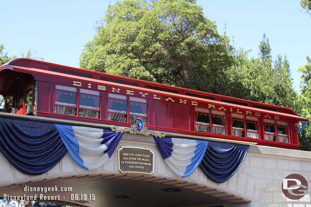 The Lilly Belle in the Main Street station as I entered Disneyland.