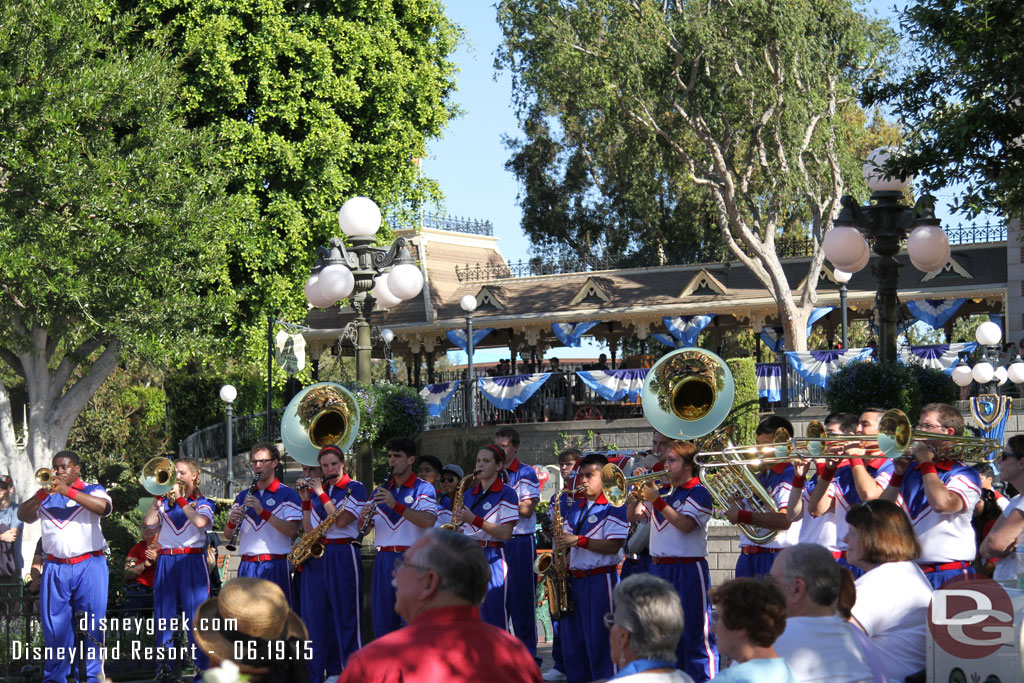 The 2015 All-American College Band performing at the nightly Flag Retreat at 5:15pm