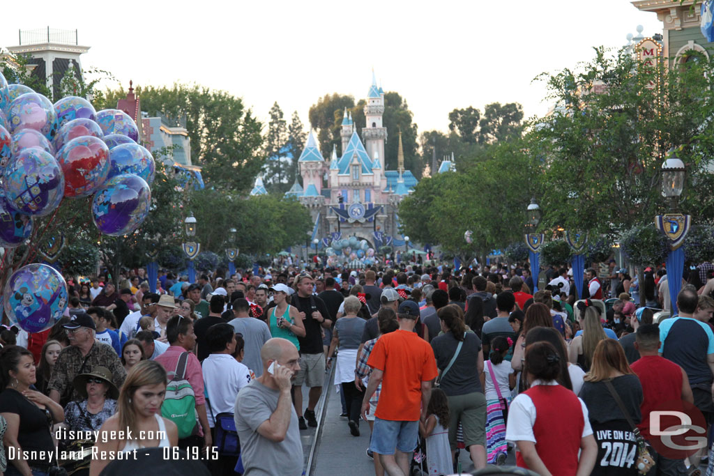 Walking back up Main Street USA