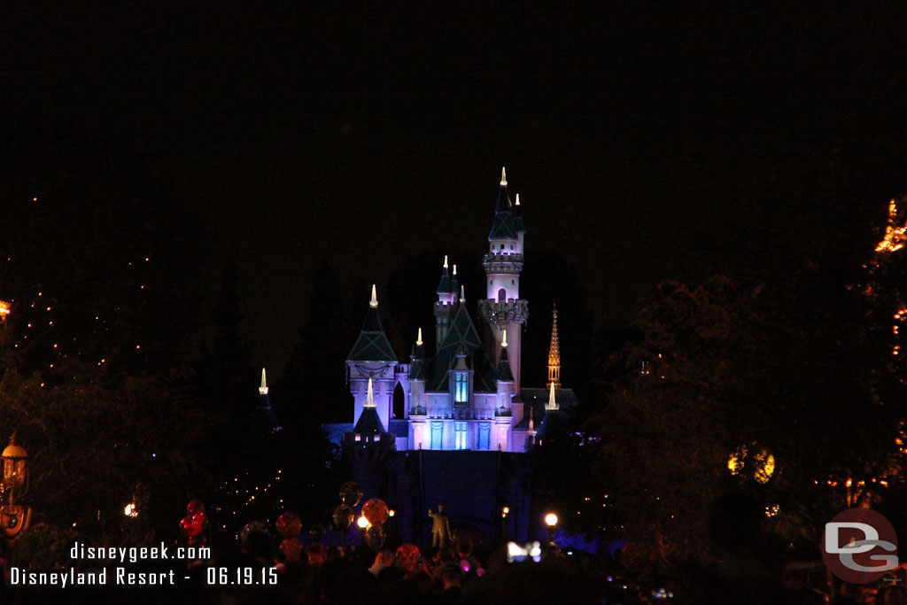 After the parade moved onto Main Street USA to find a spot for Disneyland Forever.  I ended up about where I was last week.