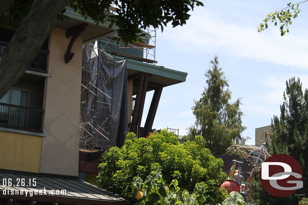 More scaffolding going up at the Grand Californian