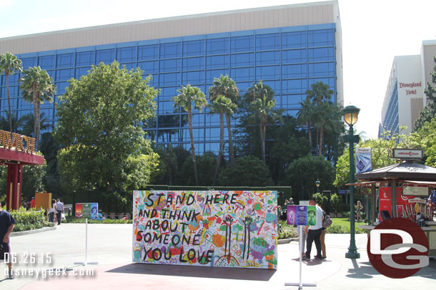 A mural created to mark the opening of Inside Out is in Downtown Disney.