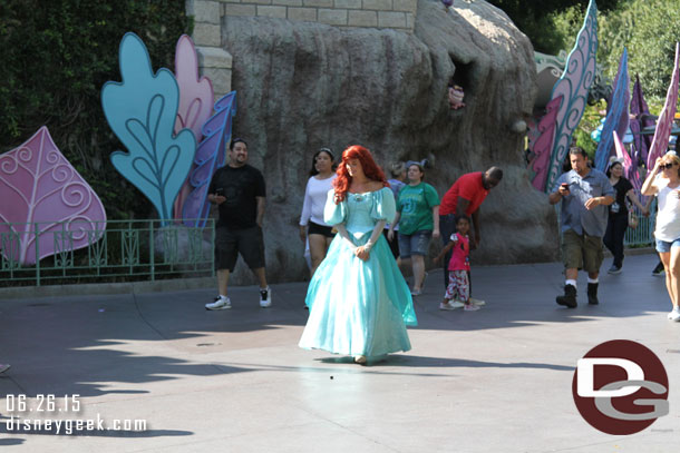 Ariel was out roaming the parade route..