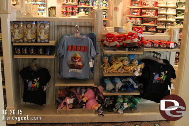 Inside Out merchandise on Main Street