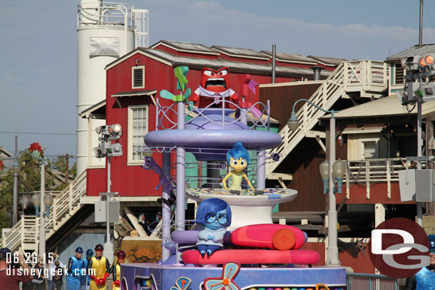 The Inside Out float passing by the Wharf