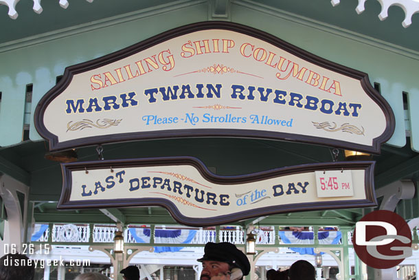 Walking by the Mark Twain and they were making the last call for the last cruise of the day so I headed onboard.