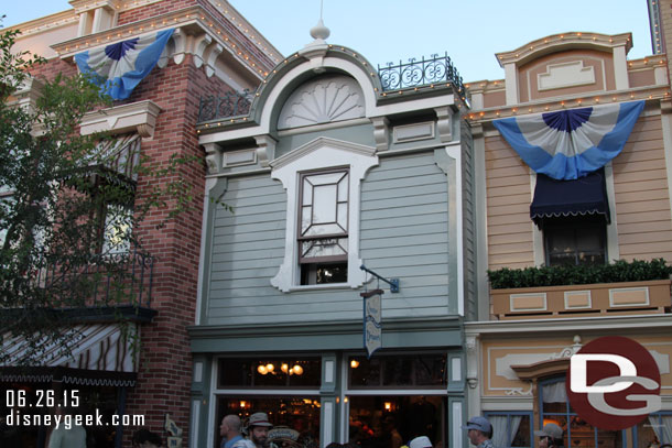 Projector testing was underway as I walked up Main Street USA