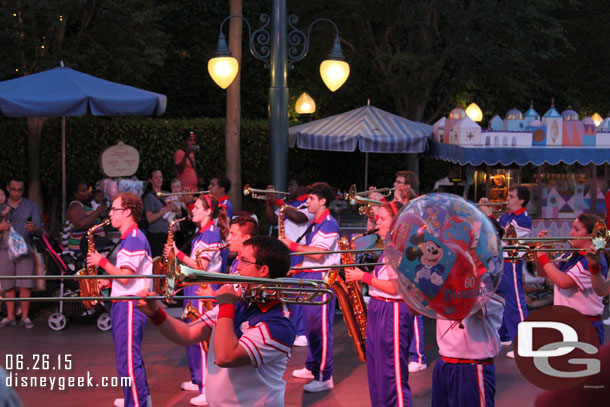 8:15pm Pre-parade for the College Band