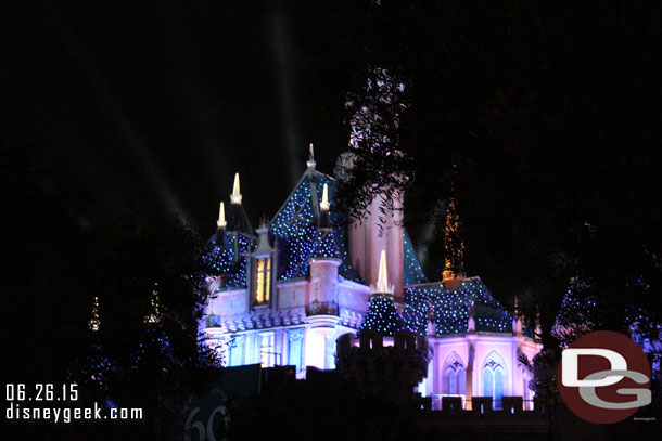 Eventually made it to the hub.. Sleeping Beauty Castle during a Kiss Good Night