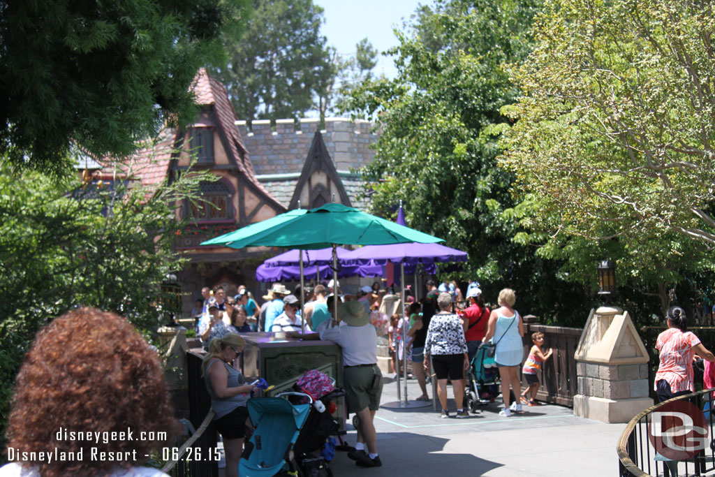 Instead it was  on the walkway to Fantasy Faire