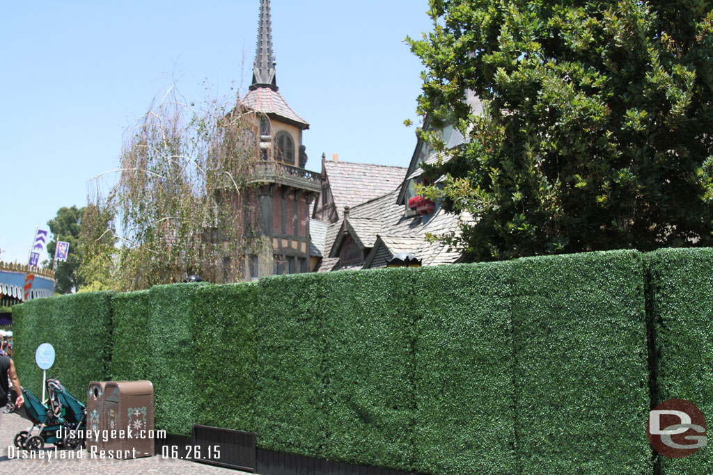 Hedges were up around Peter Pan.  They were conducting Cast Member previews.  It is slated to officially reopen July 1st.