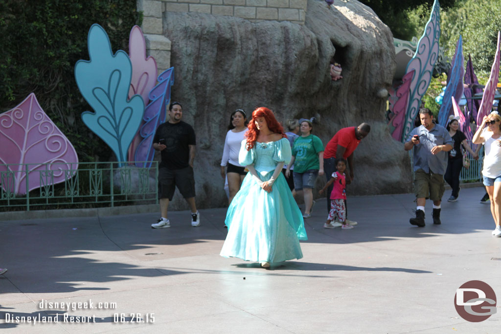 Ariel was out roaming the parade route..