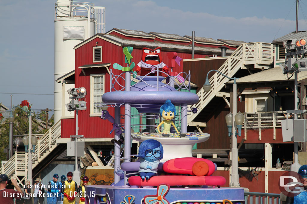 The Inside Out float passing by the Wharf