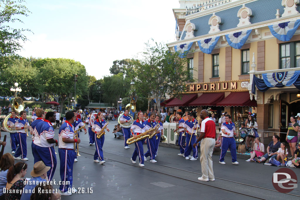 The College Band performing Under the Sea near Town Square