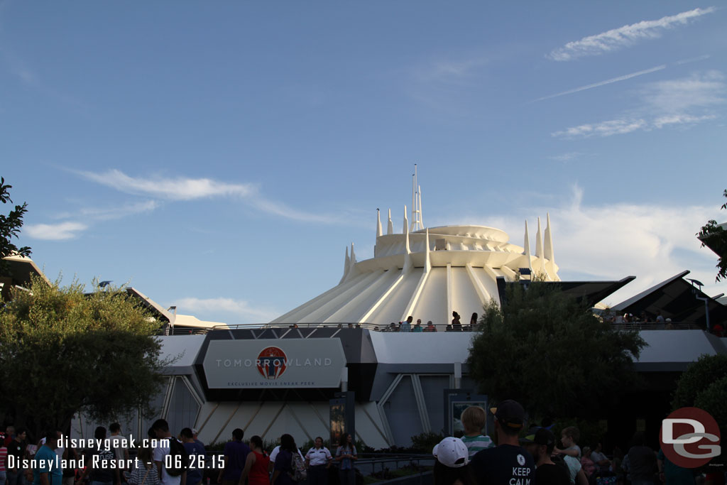 Tomorrowland Sneak Peek signage is still up.