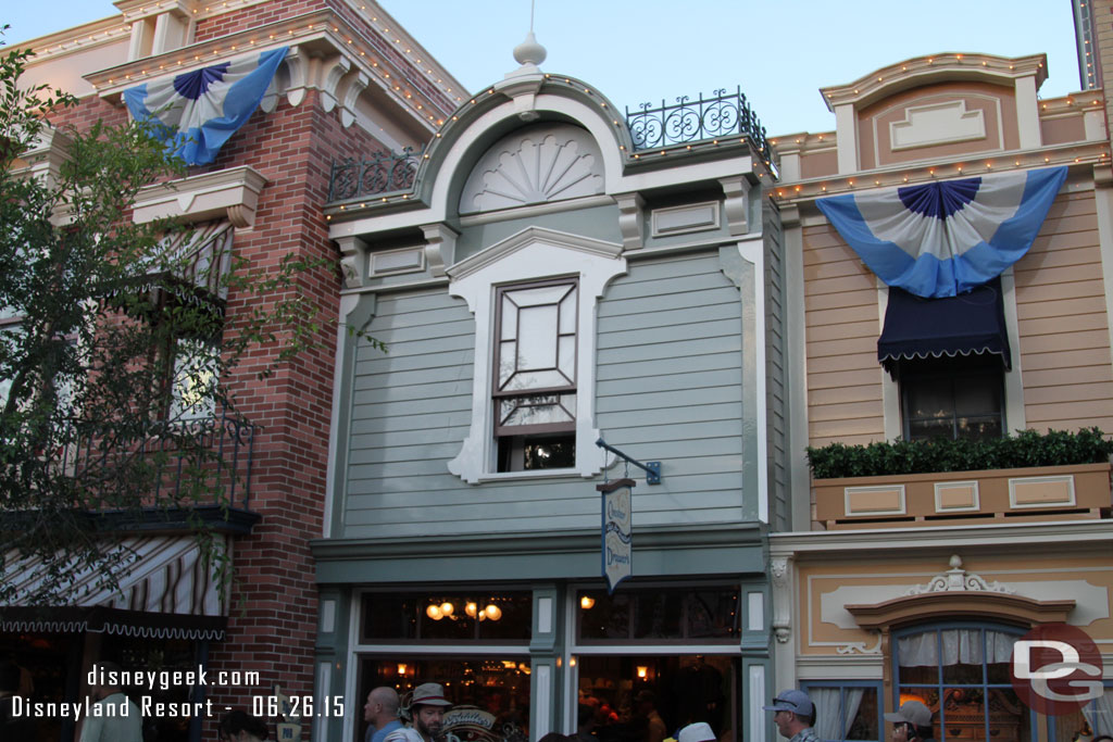 Projector testing was underway as I walked up Main Street USA