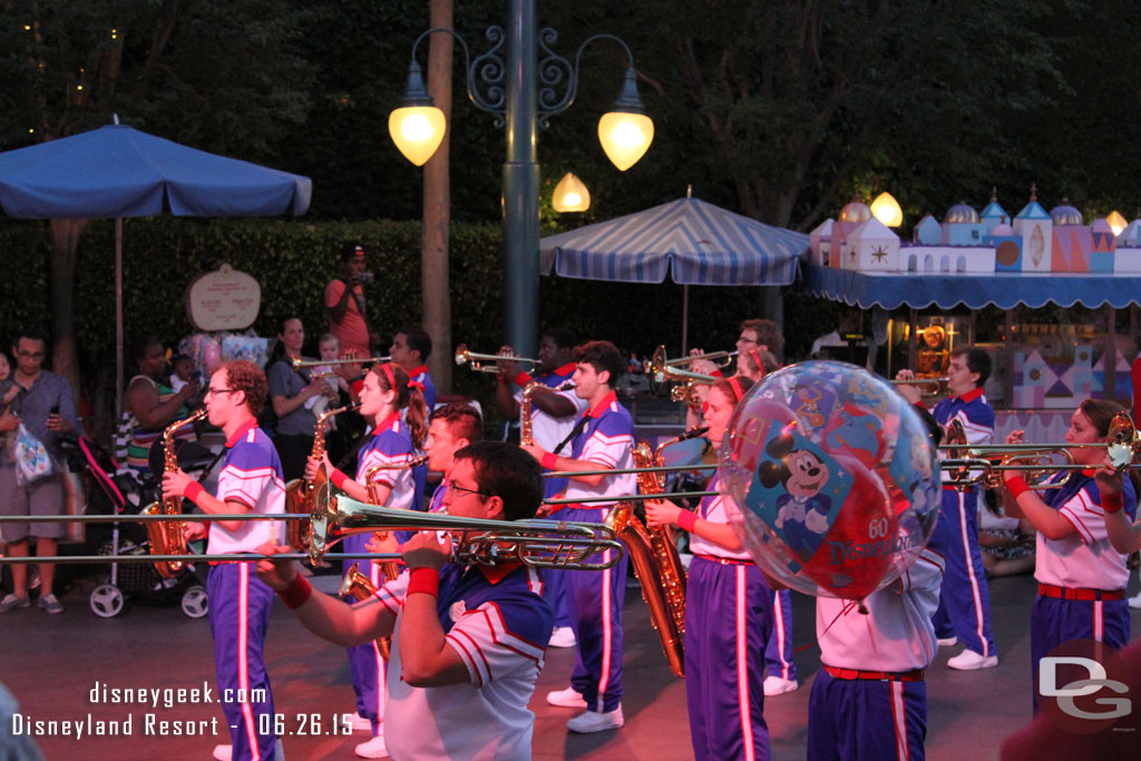 8:15pm Pre-parade for the College Band