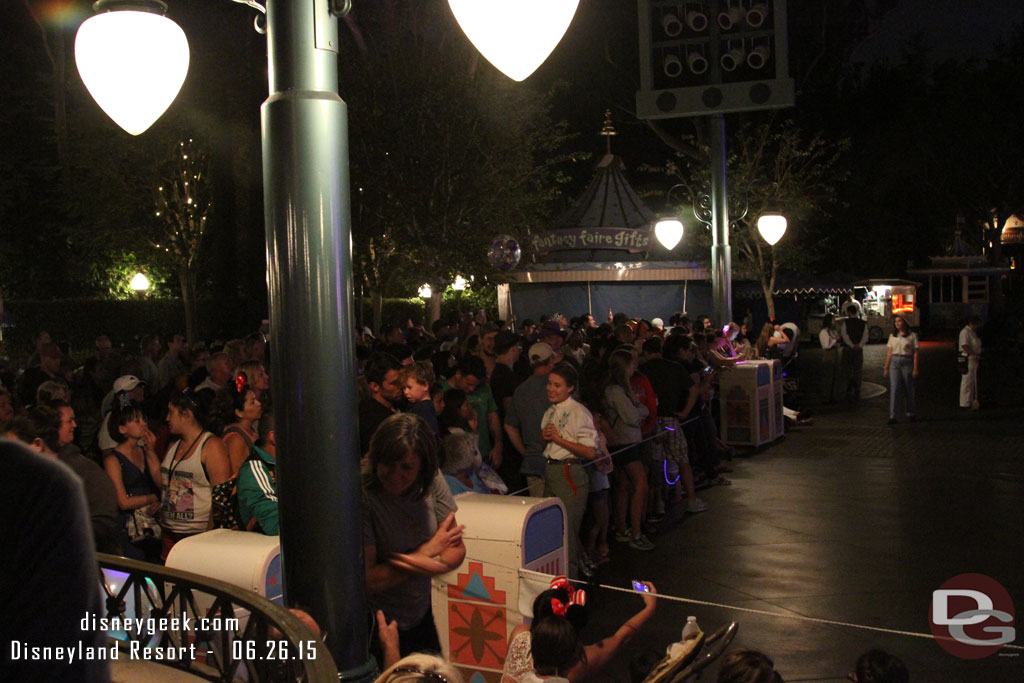 Guests were being held before the main courtyard this evening.