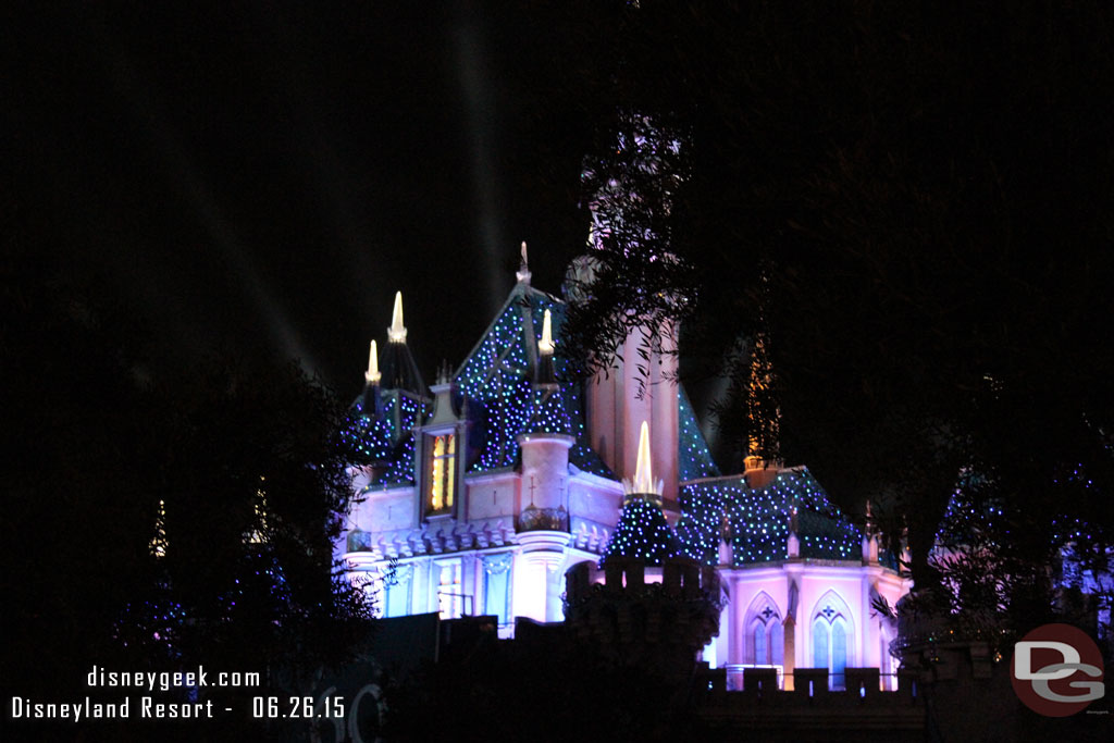 Eventually made it to the hub.. Sleeping Beauty Castle during a Kiss Good Night