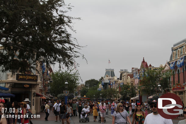 Main Street USA around 9:25am