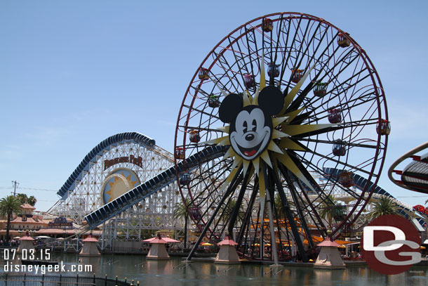 Noticed the connection points for the fireworks barges were in place.  Disappointed they were only doing the 4th of July tag on the 4th this year.