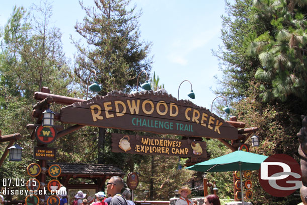 Stopped by the Redwood Creek area