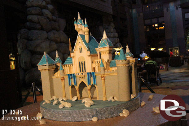 The Sleeping Beauty Castle Cake in the Grand Californian Lobby