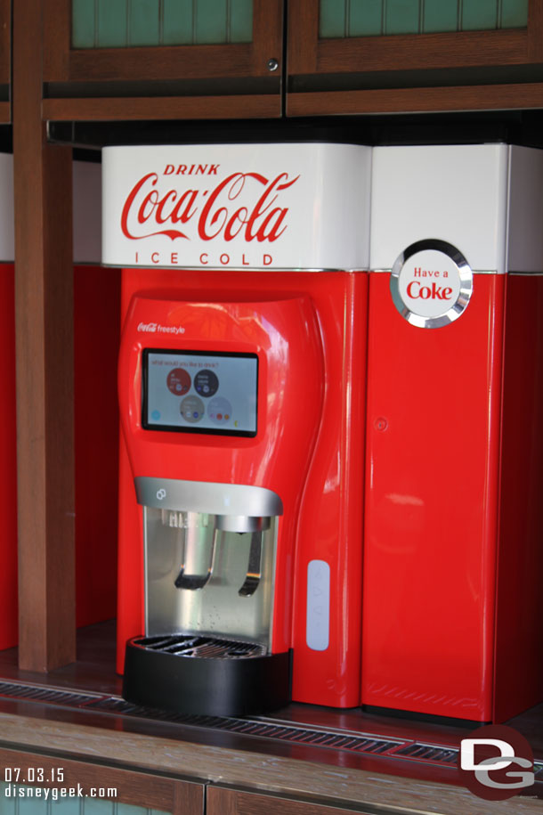 One of the new Coke Freestyle machines in the Grizzly Peak Airfield area