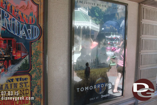 I returned to Disneyland.  Noticed the Tomorrowland poster is still up.