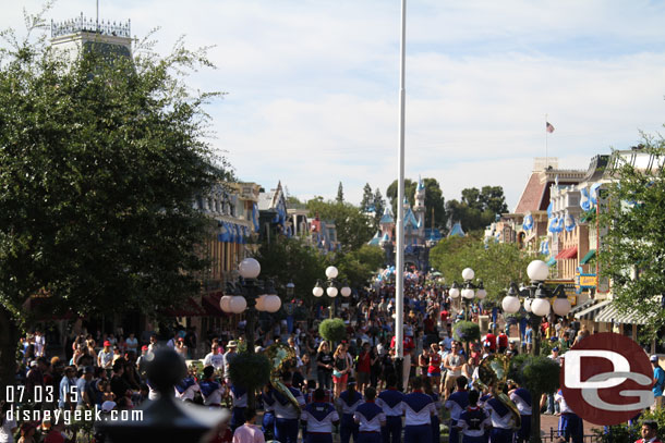 After a quick trip to DCA and then circling Town Square found a spot for the Flag Retreat on the Main Street Train Station