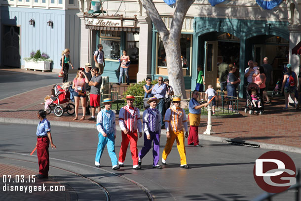 The Dapper Dans arriving for the Flag Retreat