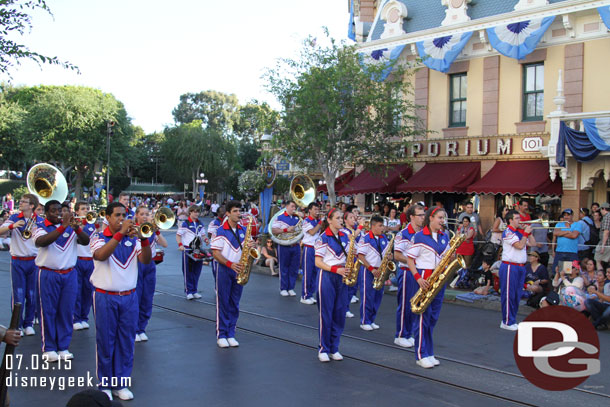 They stop near Town Square to perform Under the Sea