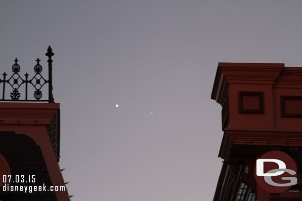 Venus and Jupiter were visible this evening 