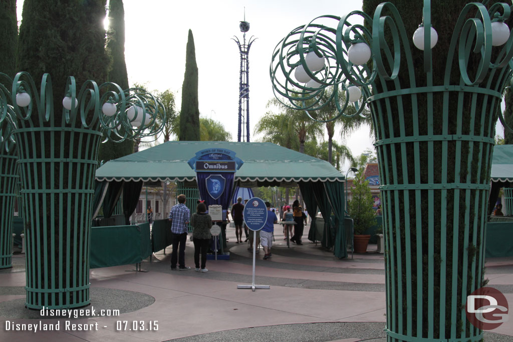 As you approach the security tents signs are up too.  