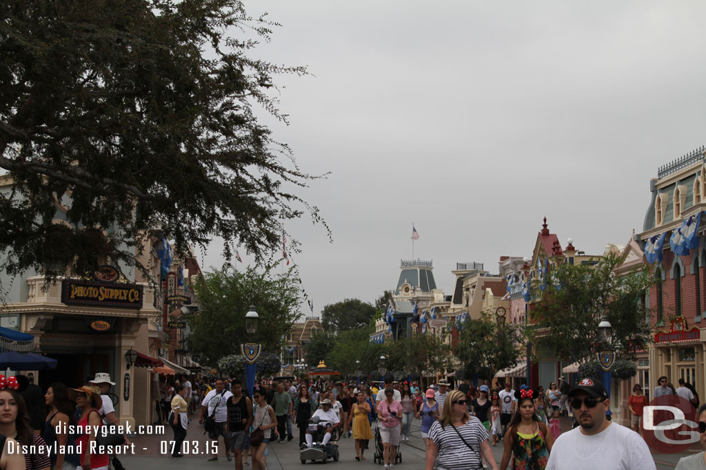 Main Street USA around 9:25am