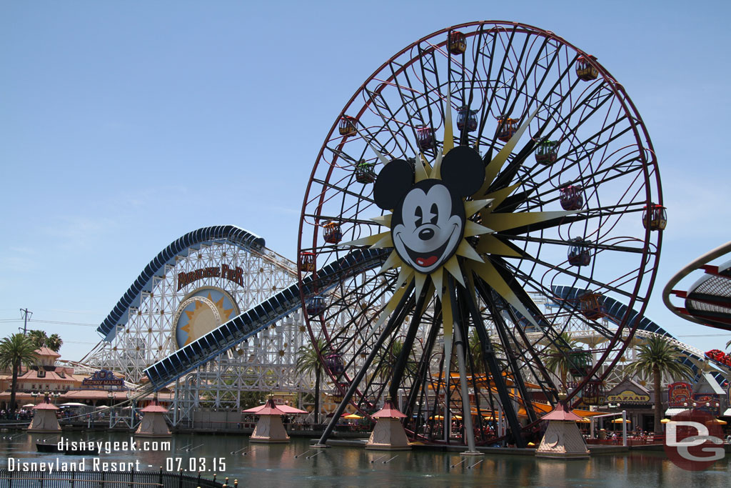 Noticed the connection points for the fireworks barges were in place.  Disappointed they were only doing the 4th of July tag on the 4th this year.