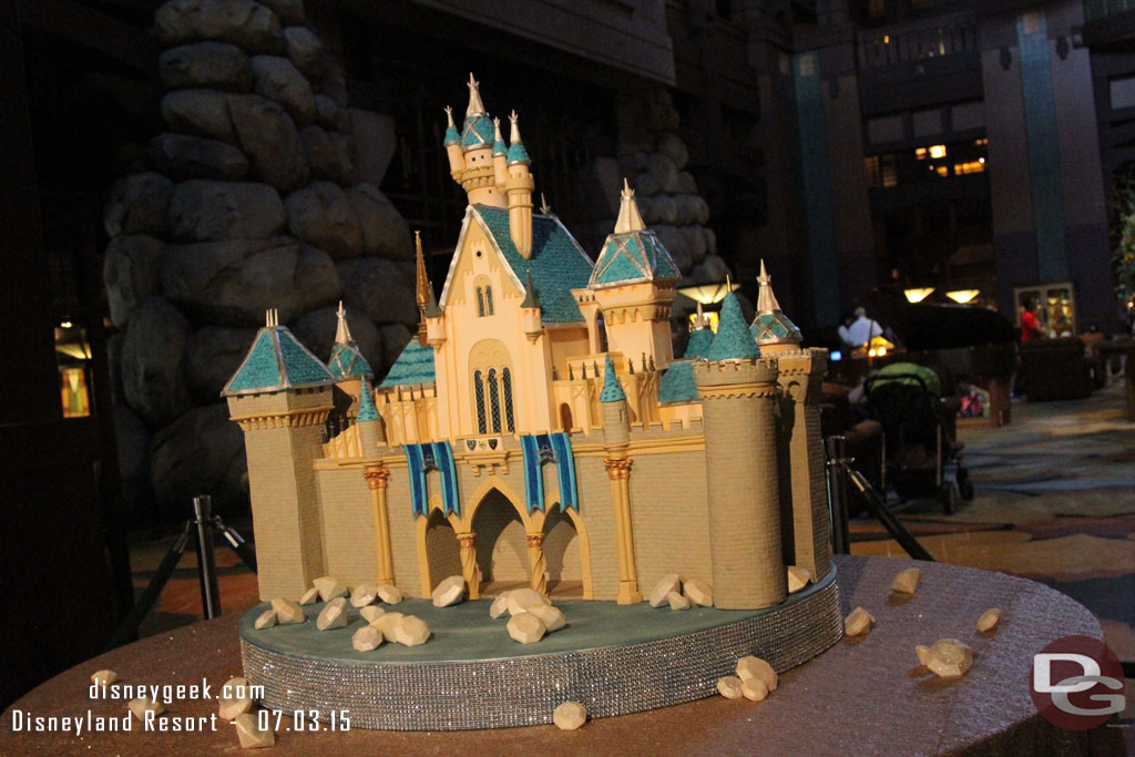 The Sleeping Beauty Castle Cake in the Grand Californian Lobby