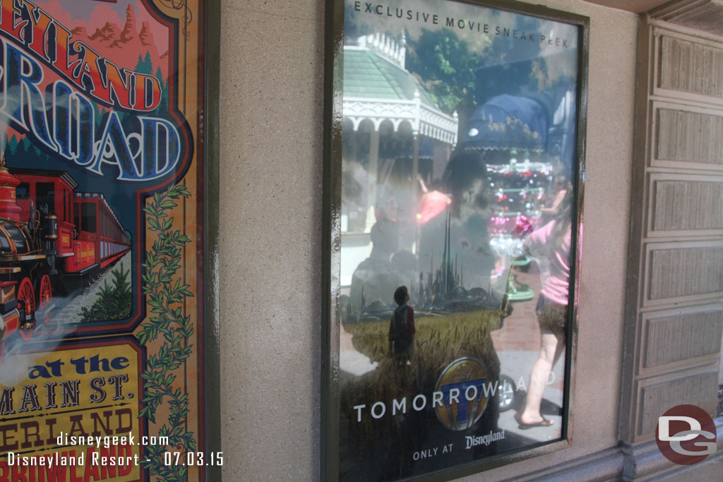 I returned to Disneyland.  Noticed the Tomorrowland poster is still up.