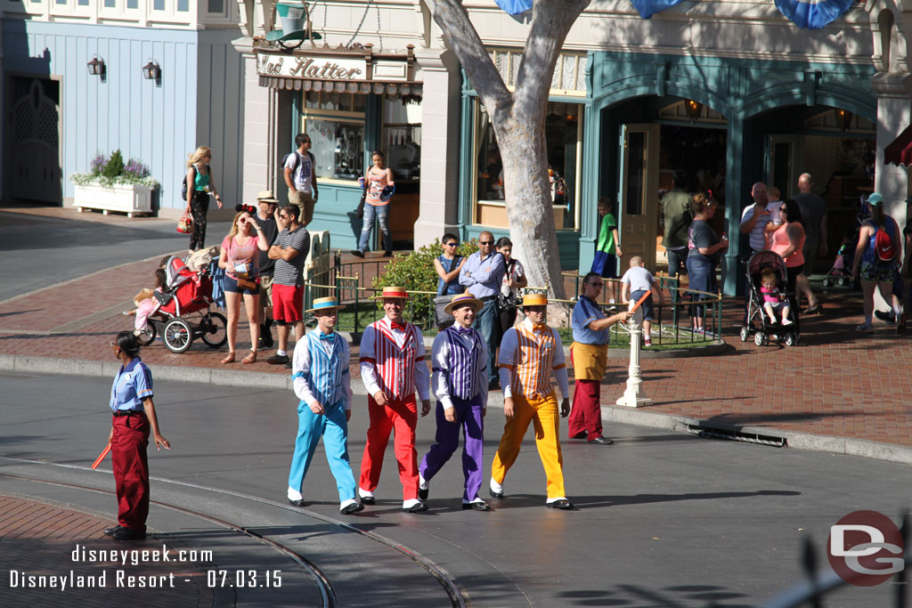 The Dapper Dans arriving for the Flag Retreat