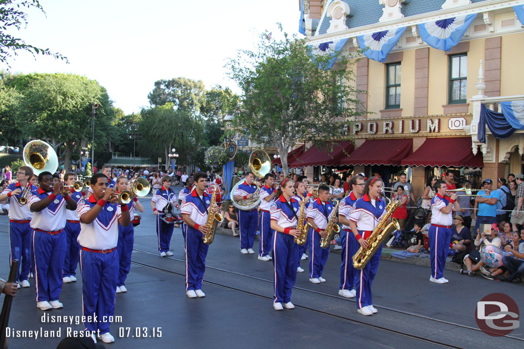 They stop near Town Square to perform Under the Sea