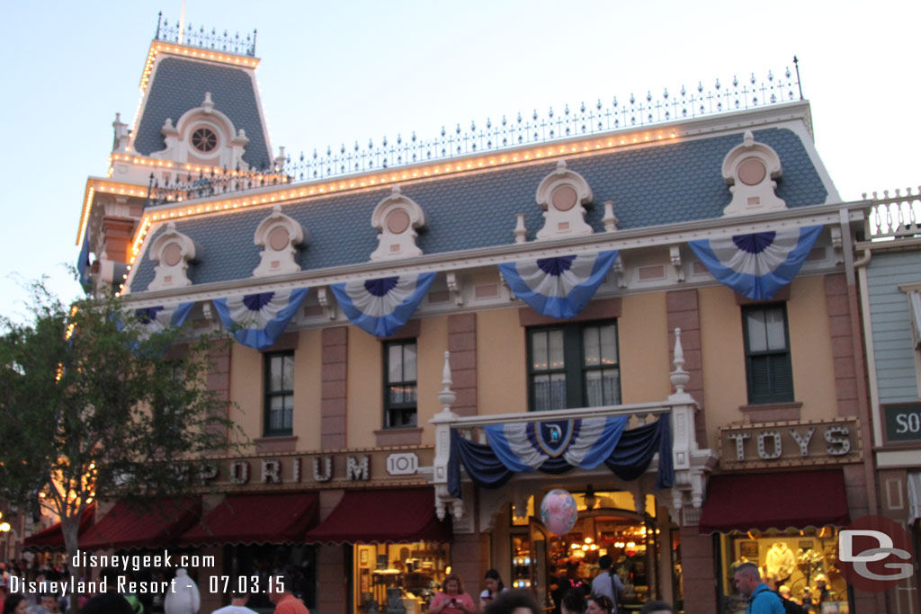 The lights on Main Street were having some problems.  They came on then tripped off right away. With some on but most off on the main part of the street.