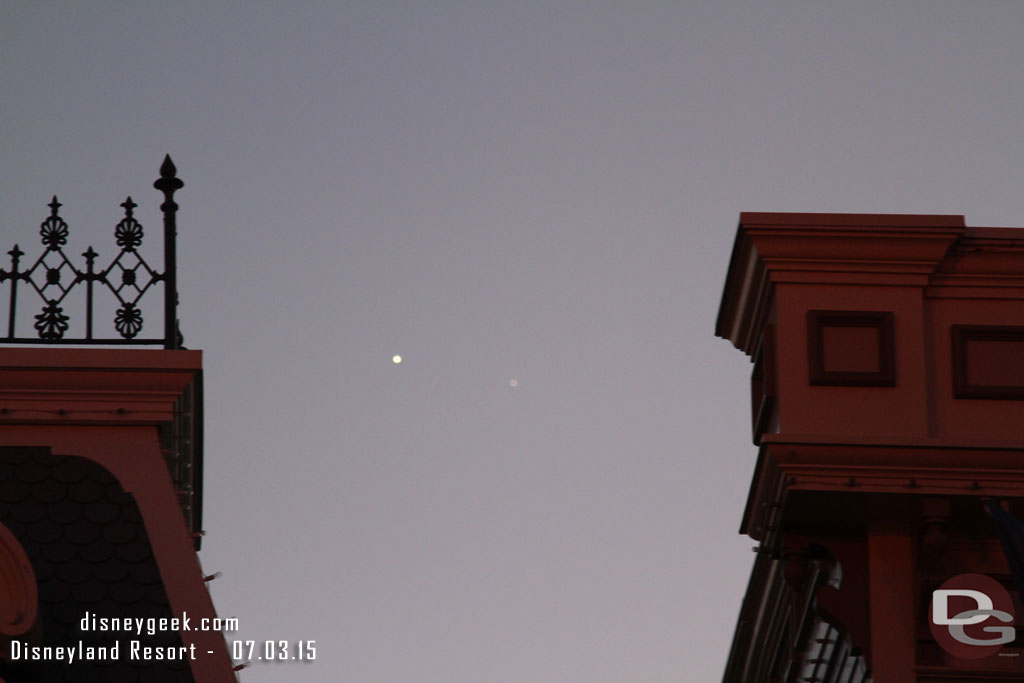 Venus and Jupiter were visible this evening 