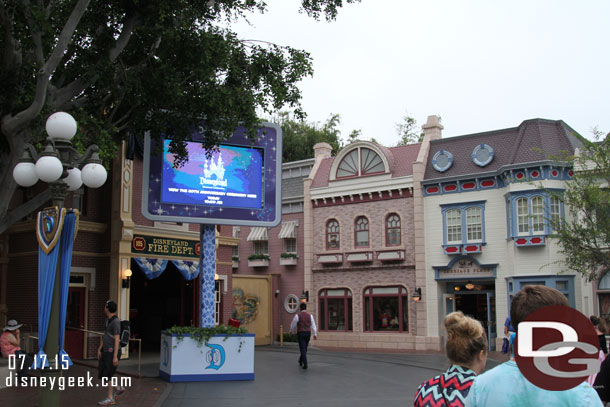 LCD screens up throughout the park and in DCA to broadcast the ceremony as well as tweets throughout the day.