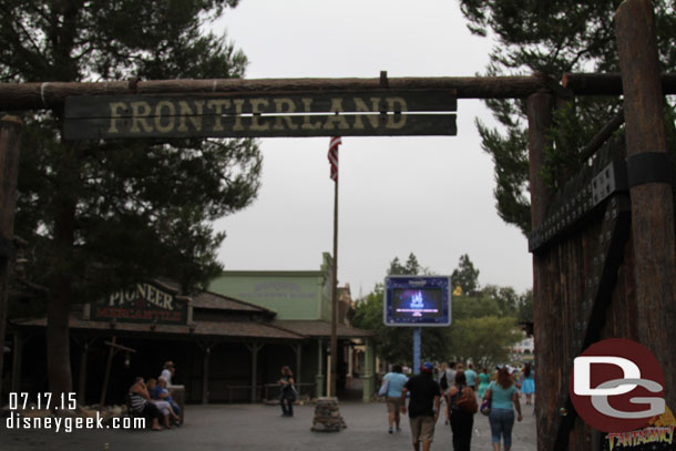 Frontierland had a board set up too.  