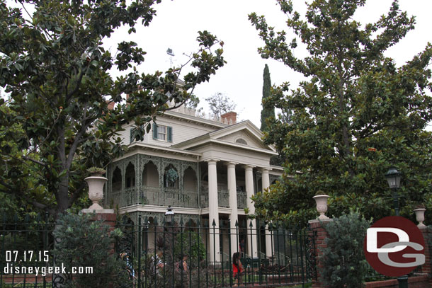 The Haunted Mansion this morning.