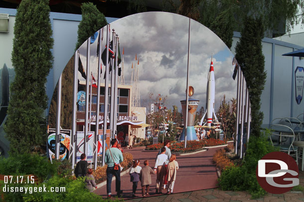 Here is the photo backdrop for Tomorrowland.