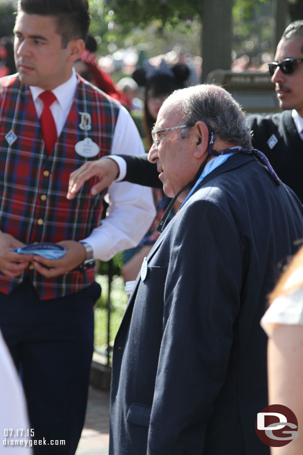 I also happened to be along the walkway the invited guests were using to enter.  Here is Marty Sklar arriving.