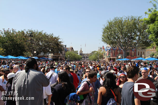 A look down Main Street right after the ceremony.  There was a good crowd on hand for it.