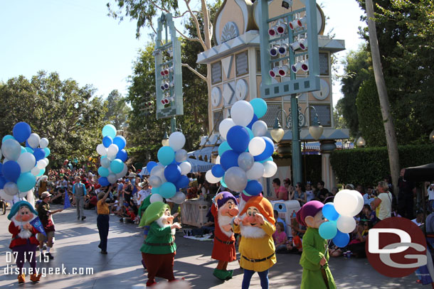 The Seven Dwarfs were on hand.  Snow White was not since she is in Soundsational coming up next.